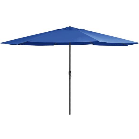 Parasol d'extérieur, Parasol pour Balcon Jardin Plage Terrasse, avec mât en métal 400 cm Bleu azuré OIB7952E