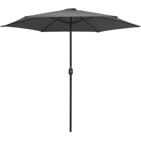 Parasol d'extérieur, Parasol pour Balcon Jardin Plage Terrasse, et mât en aluminium 270x246 cm Anthracite OIB5556E
