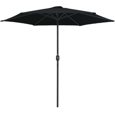 Parasol d'extérieur, Parasol pour Balcon Jardin Plage Terrasse, et mât en aluminium 270x246 cm Noir OIB2382E