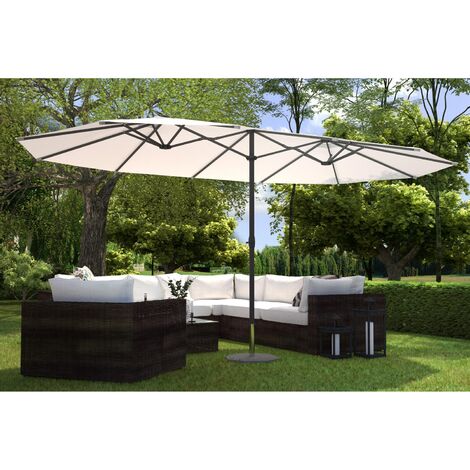 CONCEPT-USINE Parasol doble de 2,7x4,6 m crudo VENICE