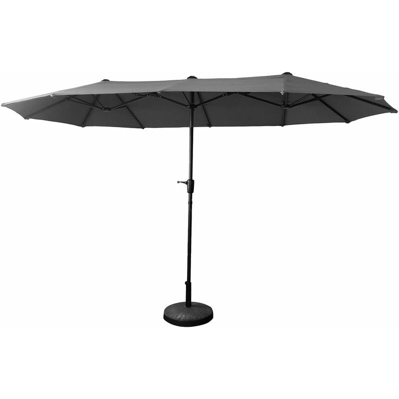 HAPPY GARDEN - Parasol double 2x4m LINAI gris