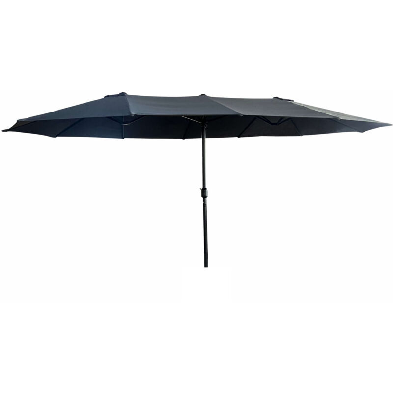 Parasol double de jardin tilia en gris foncé, Poids 12,3 kg Dimensions L460 x l270 x H245 cm