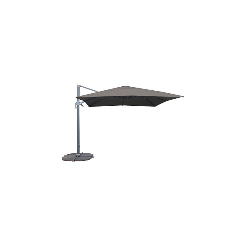 M&s - Parasol déporté carré 3x3 m anthracite