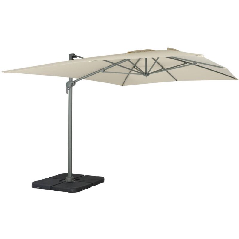 Parasol déporté rectangulaire 3x4m – Antibes – écru – parasol