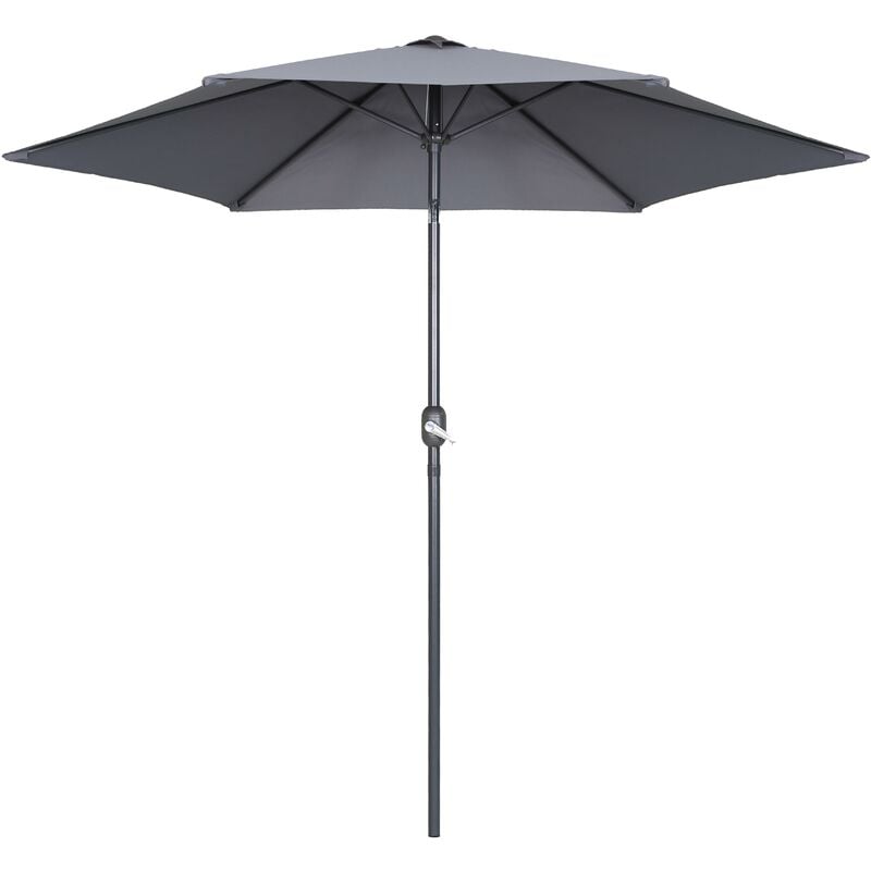Parasol droit 3m en aluminium gris anthracite