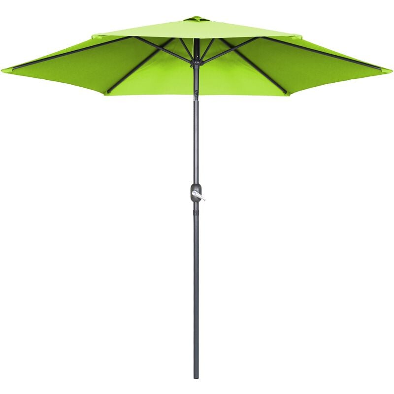 Oviala - Parasol droit 3m en aluminium vert - Vert