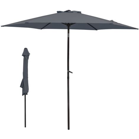 Parasol droit articulé-portable-sans pied-pour balcon-terrasse-plage-dépliant-facile à ranger-270x270x234(cm)