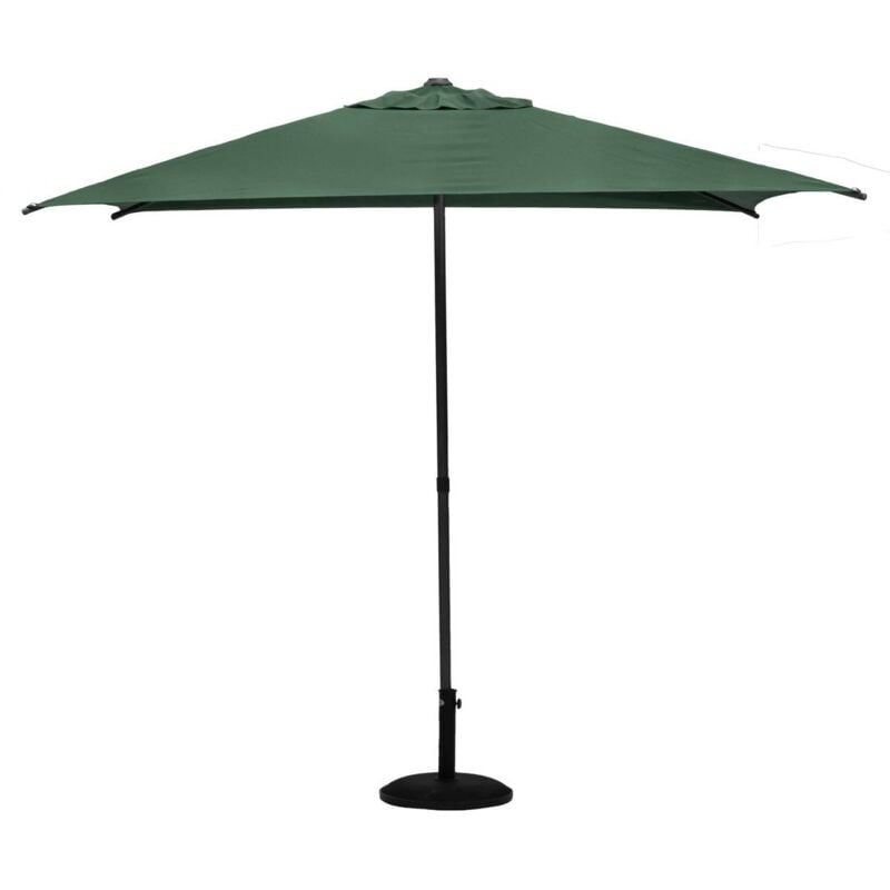 Parasol droit carré Soya vert olive D2,5x2,5m en acier - Hespéride