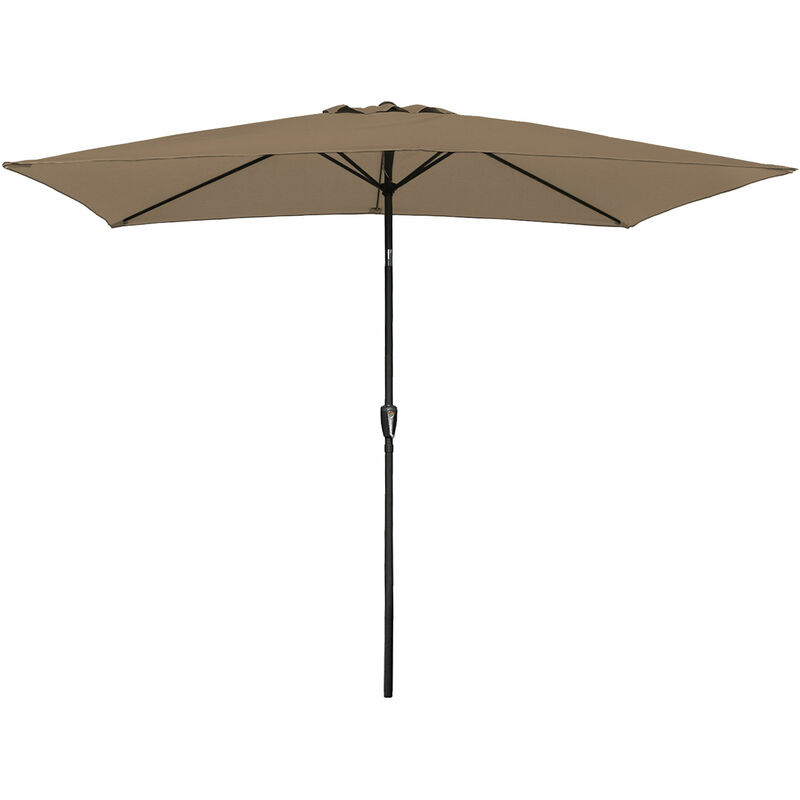 Happy Garden - Parasol droit hapuna rectangulaire 2x3m taupe