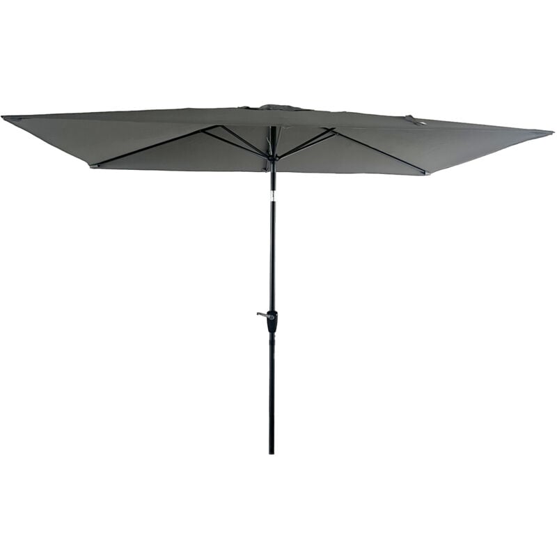 Parasol droit hapuna rectangulaire 2x3m gris - Happy Garden