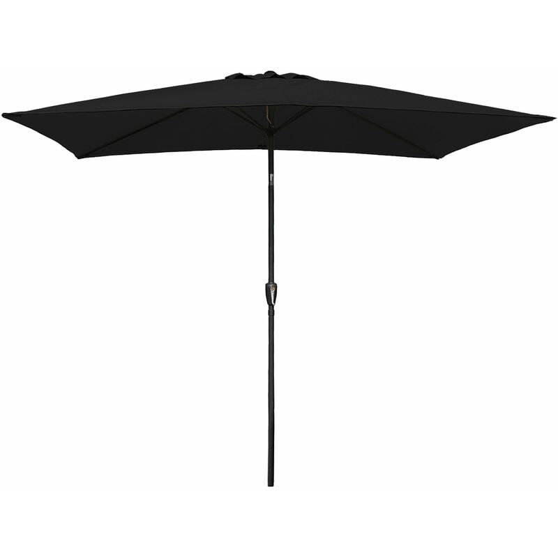 Happy Garden - Parasol droit hapuna rectangulaire 2x3m noir