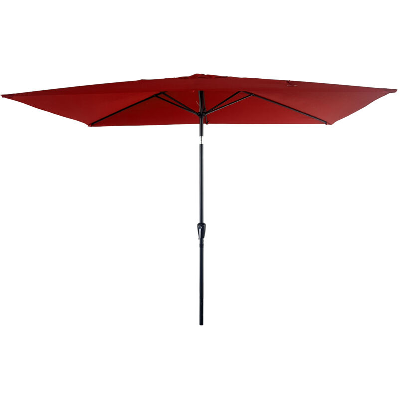 Parasol droit HAPUNA rectangulaire 2x3m rouge - Rouge