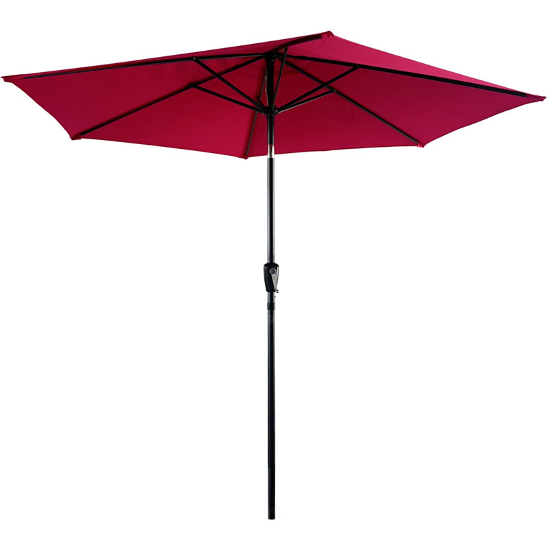 Happy Garden - Parasol droit hapuna rond 2,70m de diamètre fuchsia