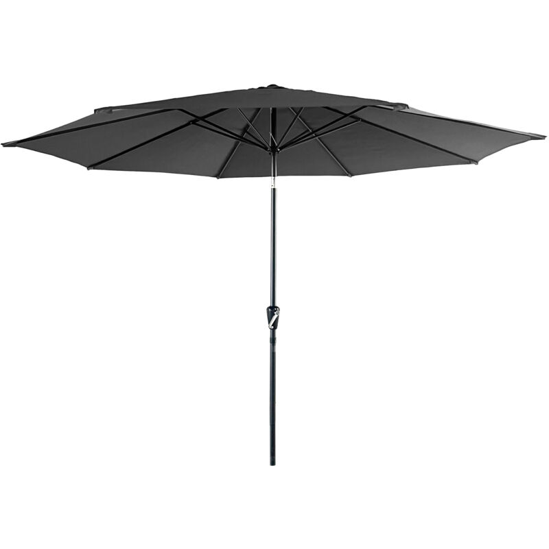 Parasol droit hapuna rond 3,30m de diamètre gris - grey