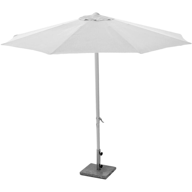 Parasol droit pare-soleil de jardin Blanc ø 3 m en Aluminium mod. Michigan