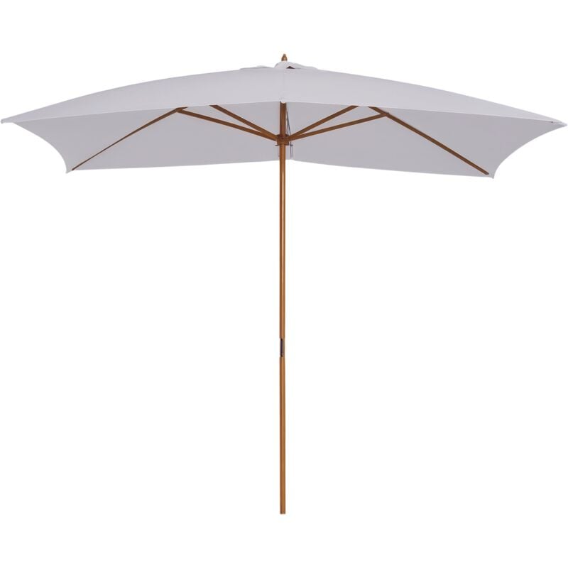 Parasol droit rectangulaire de jardin grande taille dim. 3L x 2l x 2,5H m blanc