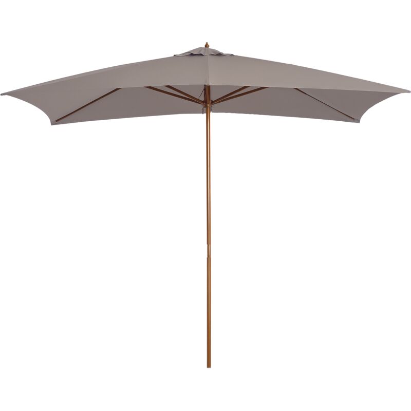 Parasol droit rectangulaire de jardin grande taille dim. 3L x 2l x 2,5H m gris