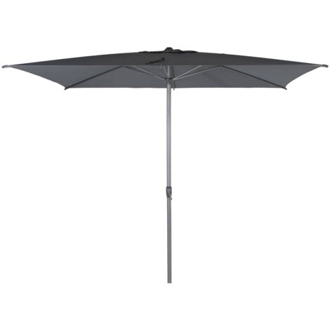 Parasol droit rectangulaire Loompa Ardoise - 3 x 2 m - Hespéride