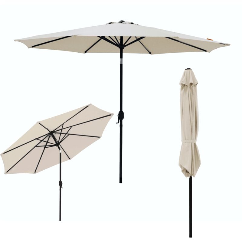 Parasol droit rond inclinable Juanito Ø300 cm