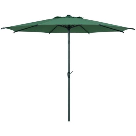 Parasol droit rond inclinable Loompa 3m vert olive - Hespéride