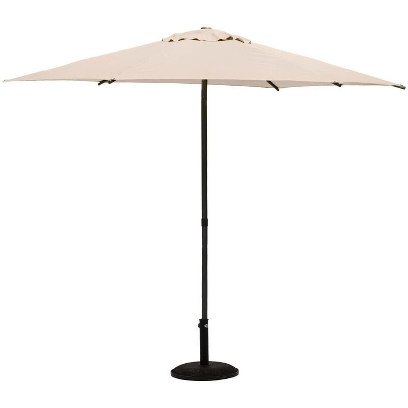 Parasol droit rond inclinable Soya blé 2,7m - Hespéride