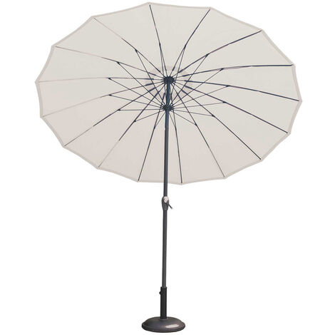 Parasol  -  - Effet parapluie composé de 16 baleines Ecru Diamètre : 2.70 m