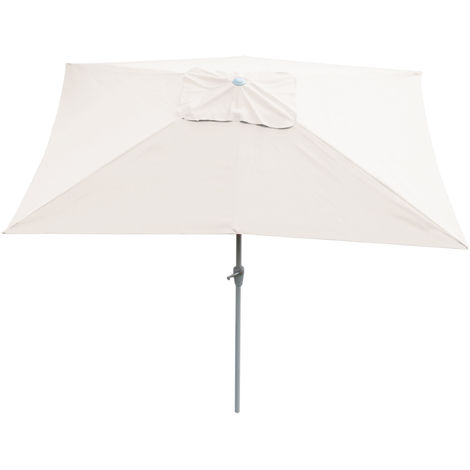 Parasol N 23, Parasol de jardin, 2x3m, rectangulaire, inclinable, Polyester/Alu 4,5kg anthracite
