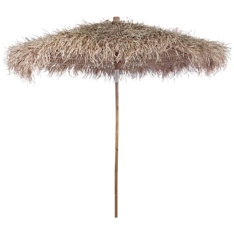 Parasol en bambou avec toit en feuille de bananier 270 cm