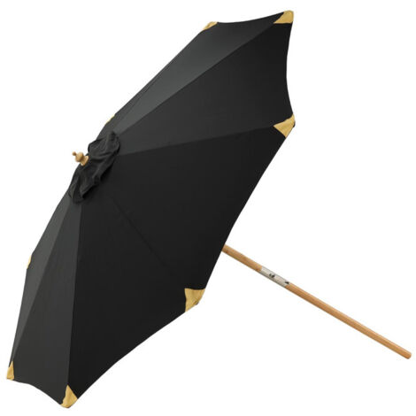 Parasol en Bois "Cerox" 270cm Noir