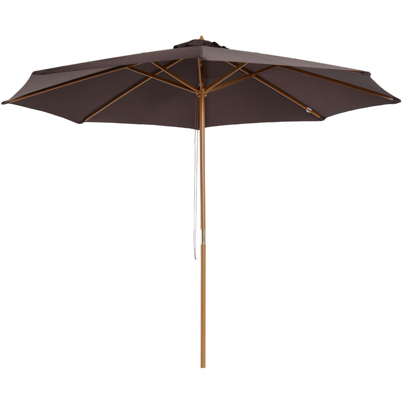 Parasol en bois de bambou sherwood chocolat