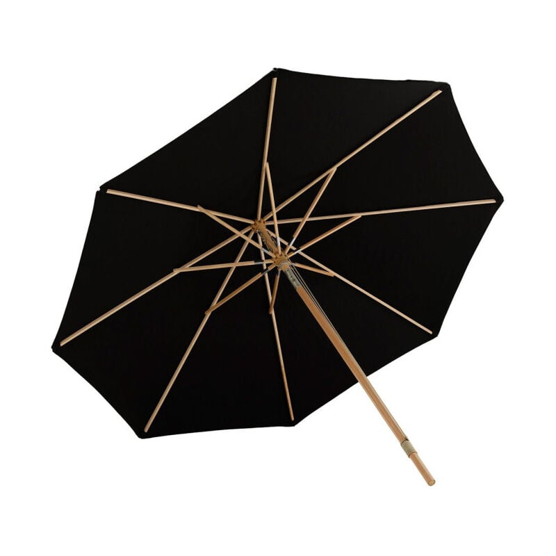 Paris Prix - Parasol en Bois 'Nypo' 330cm Noir