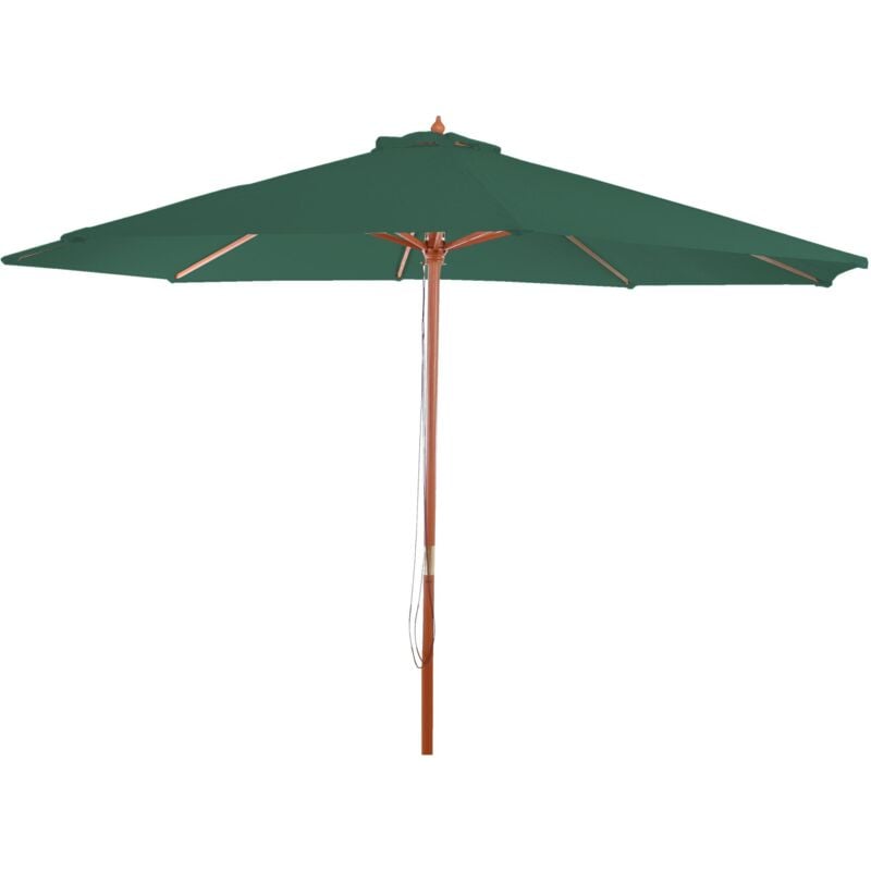 Parasol Florida, parasol de marché, ø 3,5m polyester/bois 7kg, vert
