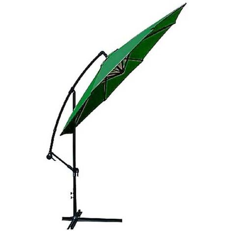 Parasol en métal et polyester latéral vert 300 Vette 04988