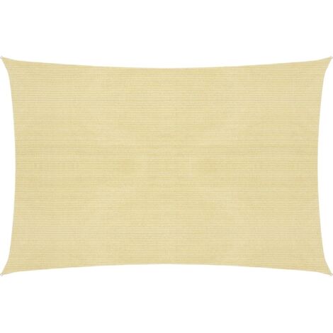 Parasol en PEHD rectangulaire 4 x 6 m Beige