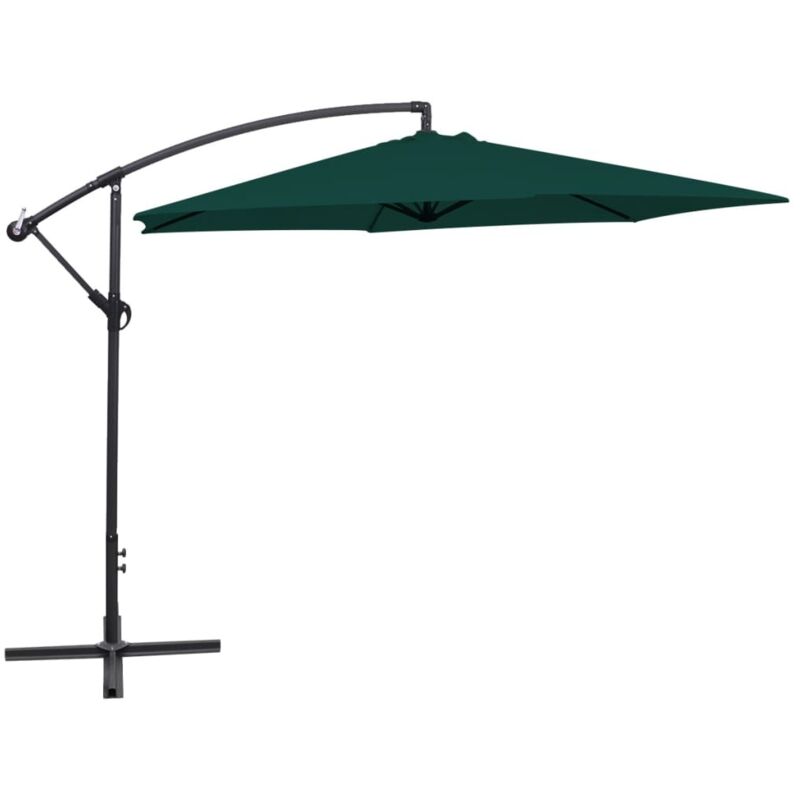 Parasol en porte-à-faux 3 m Vert - Vidaxl