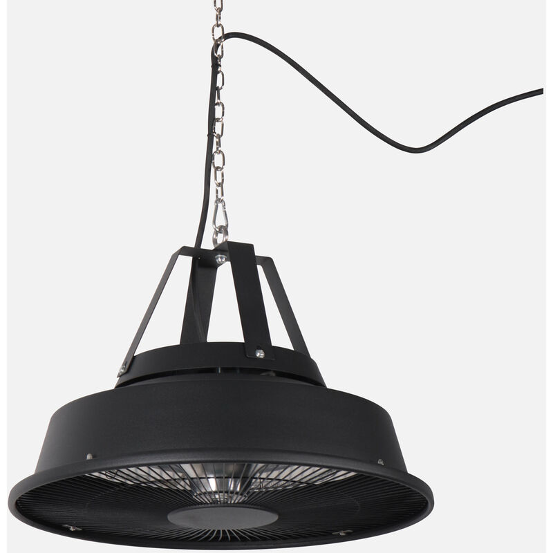 

Alice's Garden - Parasol estufa eléctrico de techo 1500W – Estufa tipo halógeno, kit de montaje incluido (cadena y gancho) - Negro