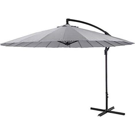 PARASOL EXCENTRICO ALTURA MAXIMA 3m Ø300cm COLOR: GRIS CLARO