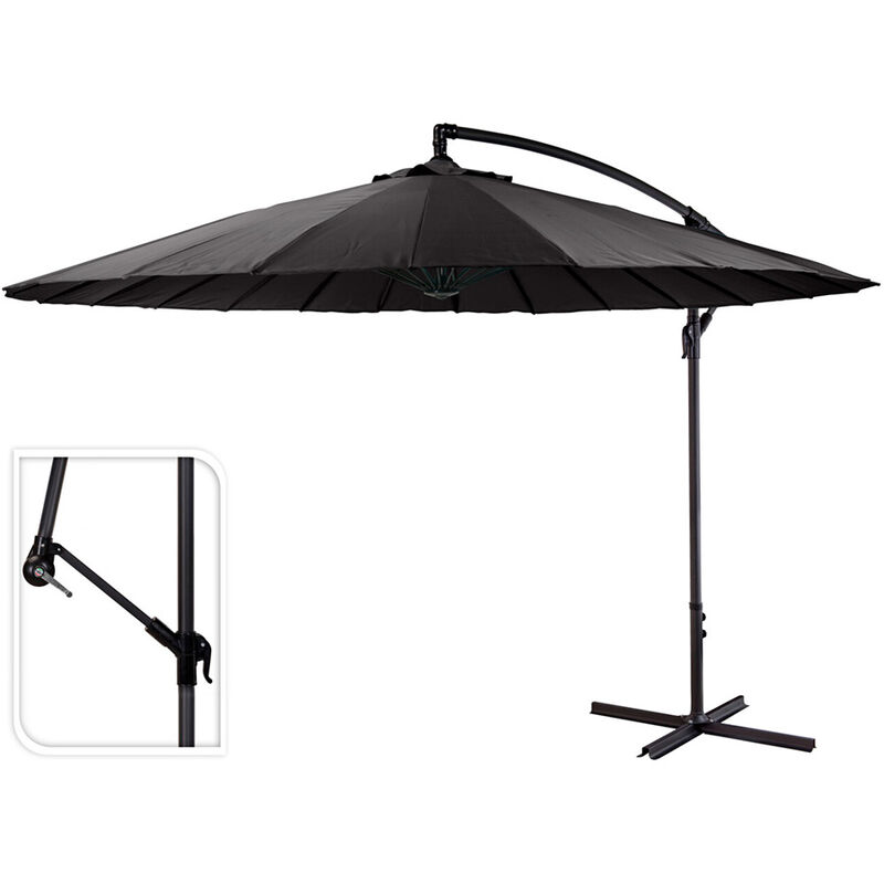 

PROGARDEN Parasol excentrico diam.300cm color gris oscuro