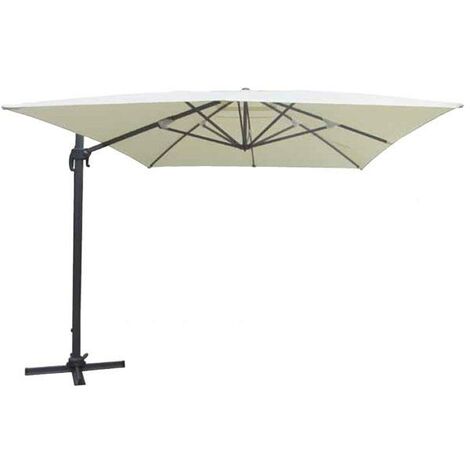 Parasol excentrique en aluminium avec auvent 3x3h - talla