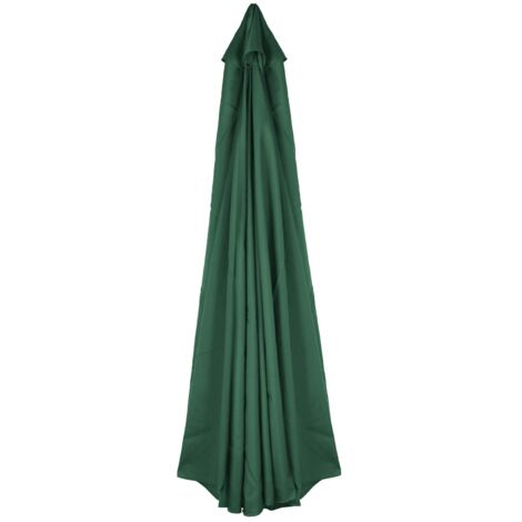 Parasol Extérieur 3M 8 Os côté Parapluie Loisirs Patio Parapluie Banane Parapluie Grand Soleil Parapluie Remplacement Parapluie sans Support (Vert foncé)
