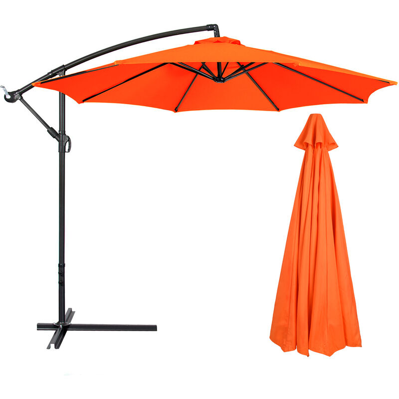 Jeffergarden - Parasol extérieur(sans pied) , imperméable et résistant aux uv, parasol de remplacement pour terrasse (sans pied) orange, convient à