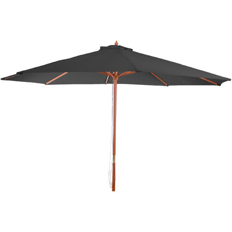 Parasol Florida, parasol de marché, Ø 3,5m polyester/bois 7kg terre-cuite