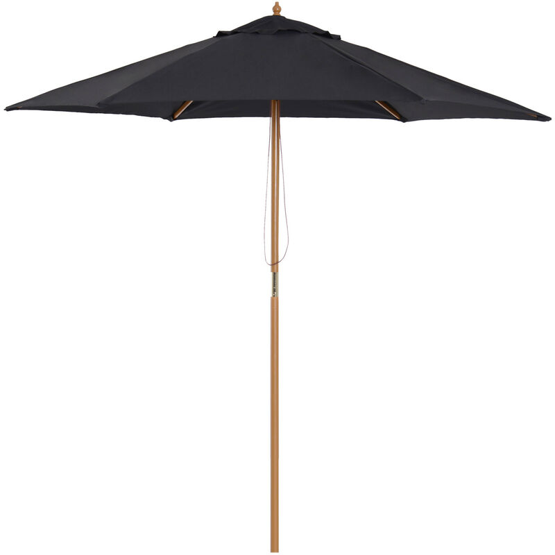 Parasol hexagonal bambou linda noir