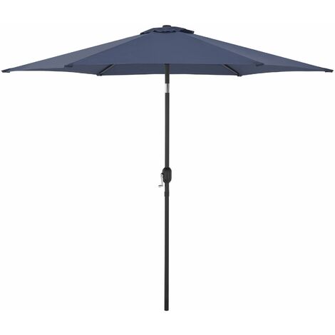 Parasol hexagonal polyester 270 x 235 bleu marine