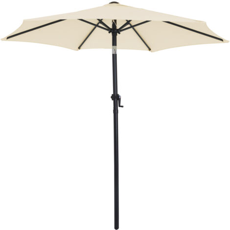 Parasol inclinable Ø 200 cm en aluminium – Manivelle intégrée – Résistant aux UV – Toile hydrofuge – Idéal pour balcon et terrasse – Kingsleeve