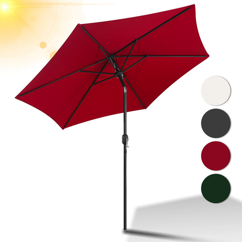 Parasol de jardin - Parasol - Résistantes à Intempéries - ø 270 cm - Rouge, Parasol de plage