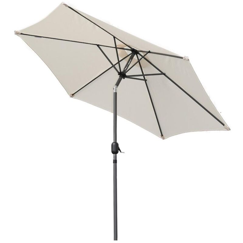 

Parasol Inclinable 270cm Acero inoxidable, aluminio y poliéster Crema