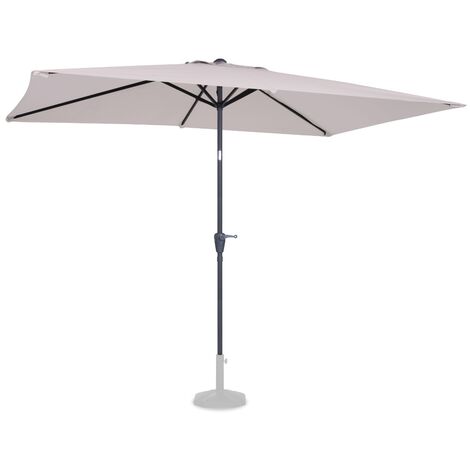 Parasol inclinable 2x3m - Résistant aux UV - Beige - Housse de protection incluse – Rapallo