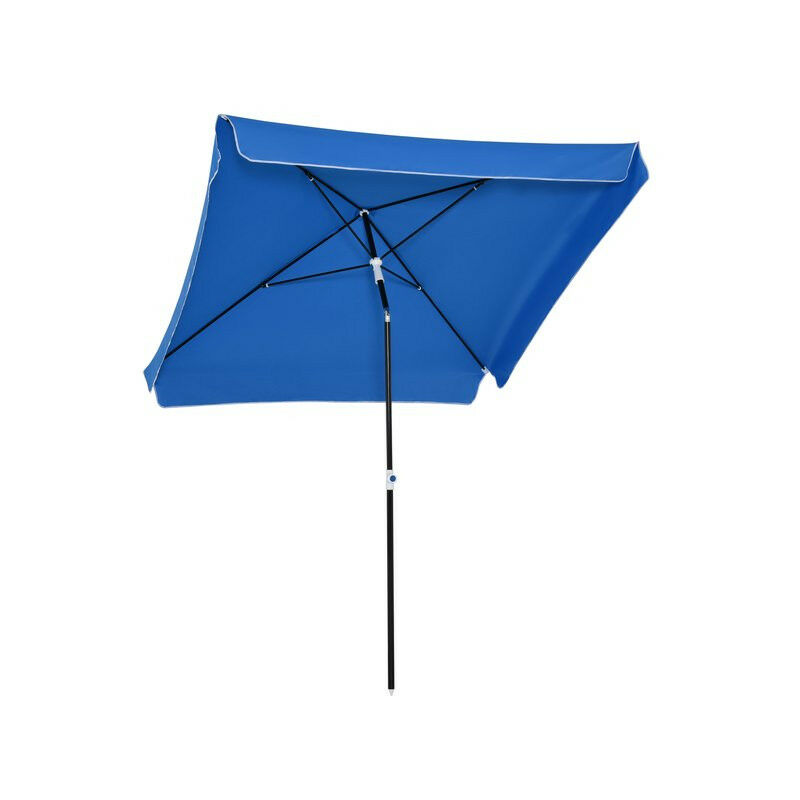 Parasol inclinable carré racer bleu