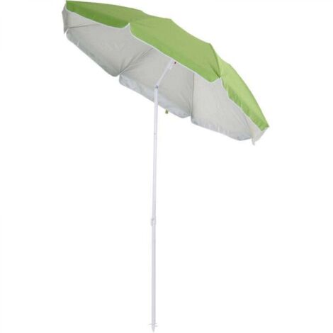 Parasol inclinable octogonal de plage Ø 150 cm tissu polyester haute densité anti-UV mât démontable sac de transport inclus vert